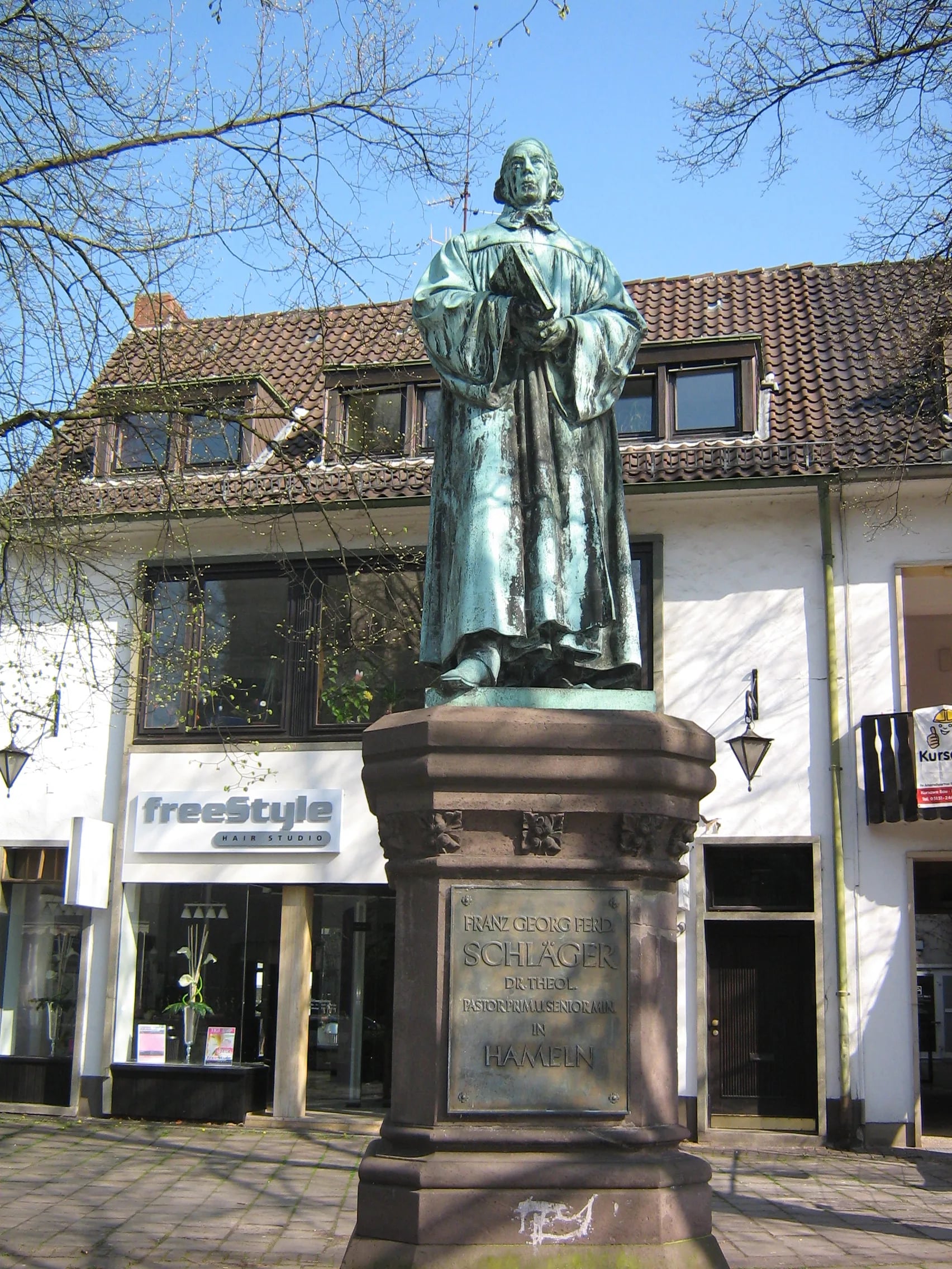 Porträt von Franz Georg Ferdinand Schläger (1781–1869) – Gedenkseite