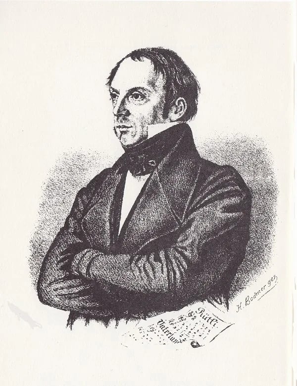 Porträt von Franz Josef Greith (1799–1869) – Gedenkseite