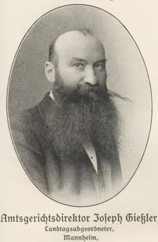 Porträt von Franz Joseph Gießler (1854–1923) – Gedenkseite