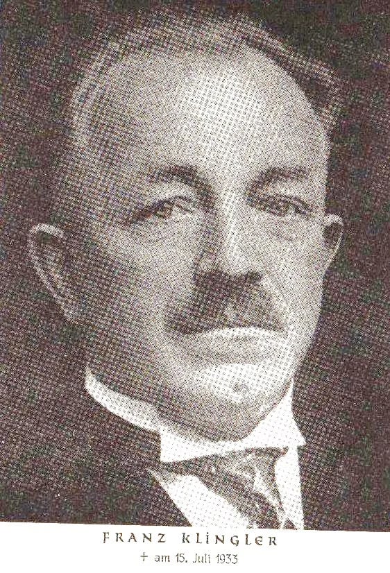 Porträt von Franz Klingler (1875–1933) – Gedenkseite