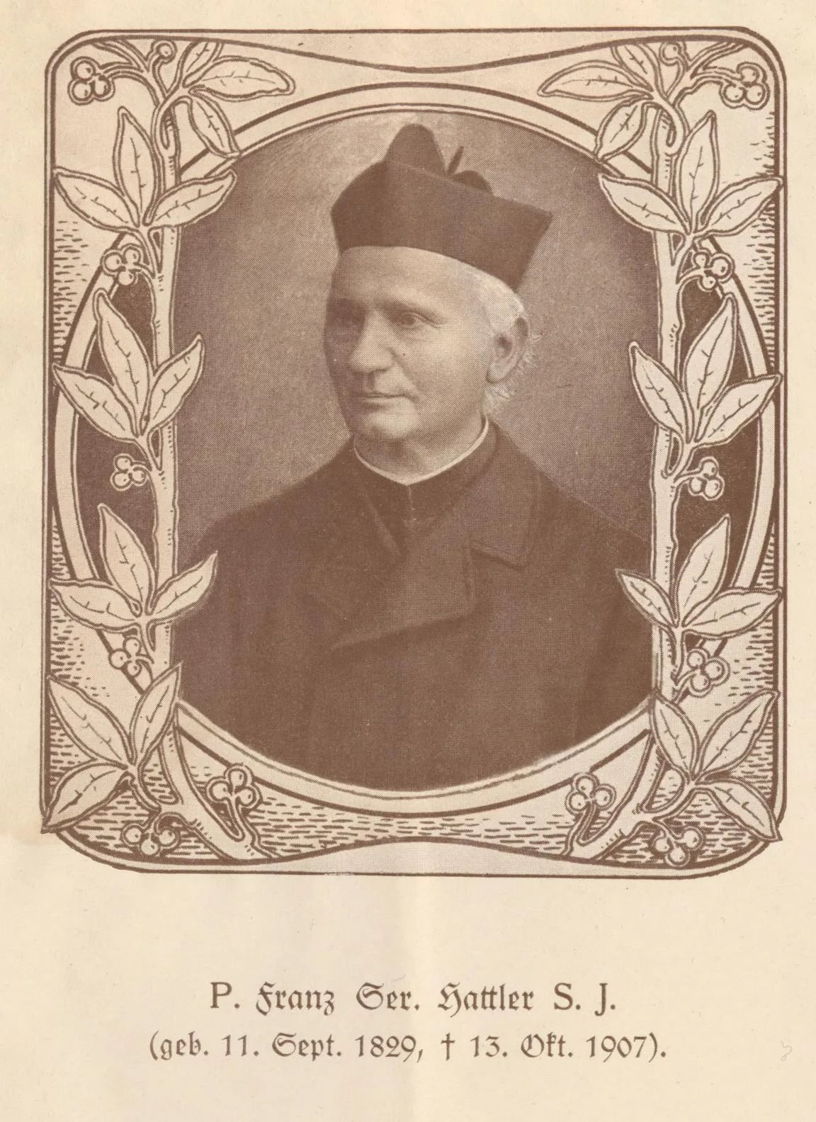Portrait of Franz Seraph Hattler (1829–1907) – memorial page