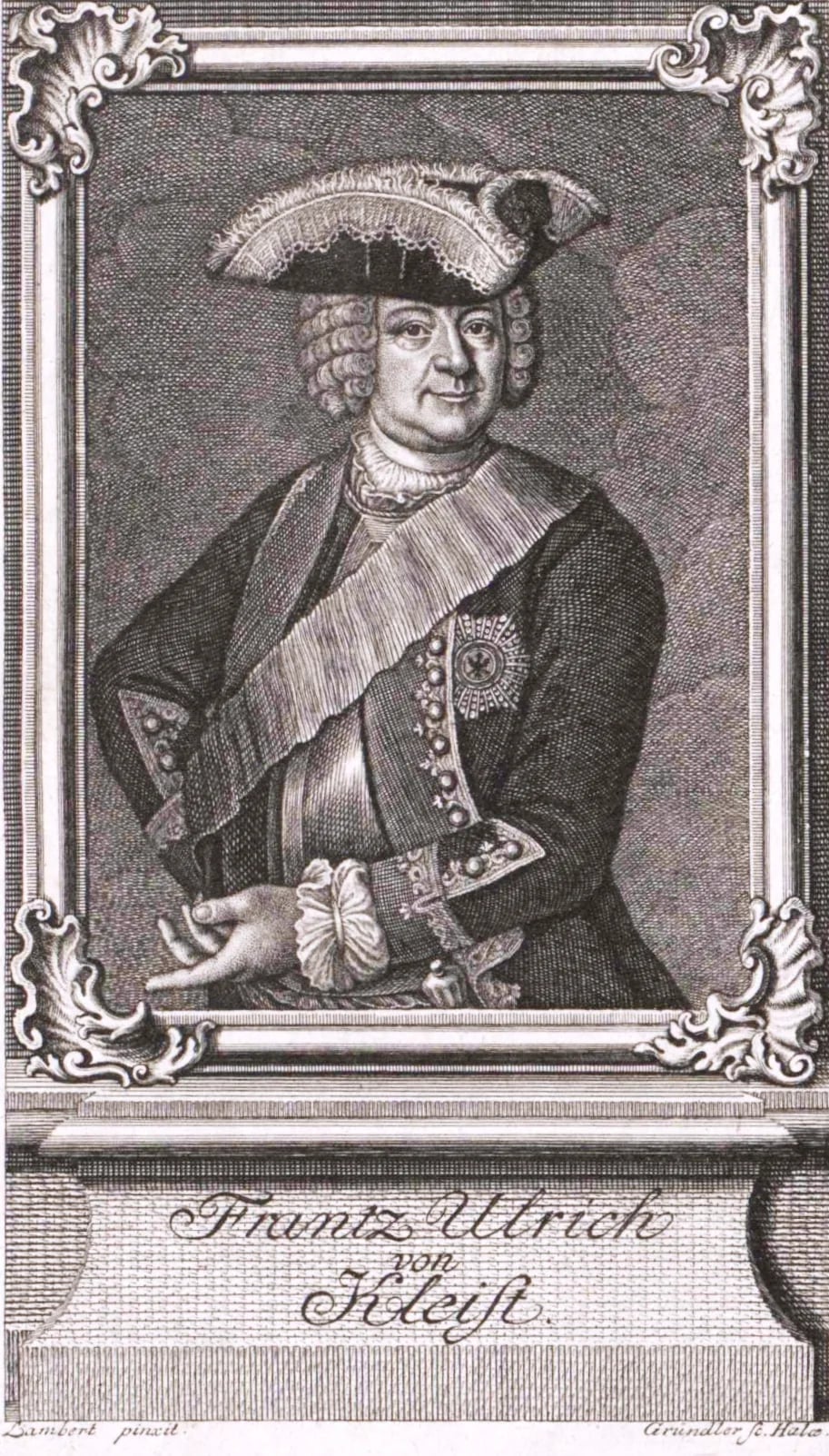 Portrait of Franz Ulrich von Kleist (1688–1757) – memorial page