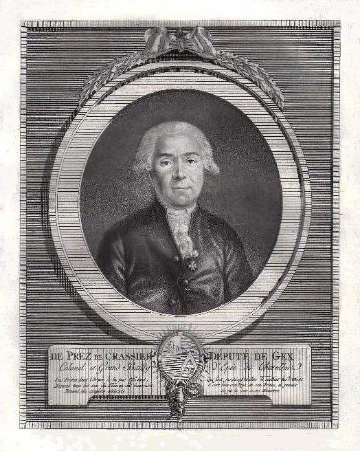 Porträt von Jean Étienne Philibert de Prez de Crassier (1733–1803) – Gedenkseite