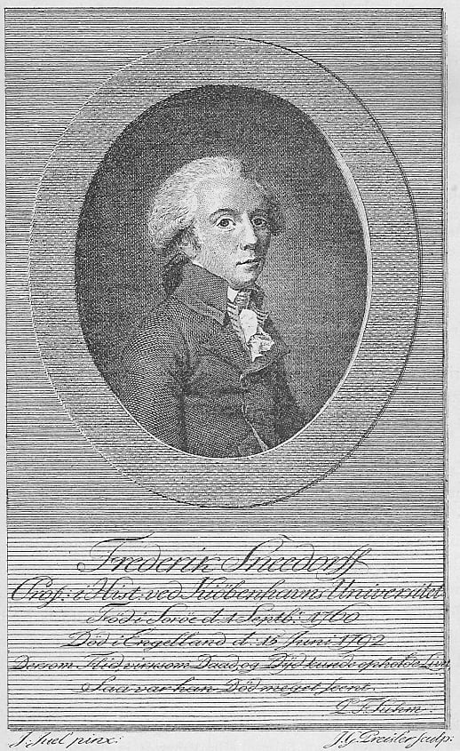 Porträt von Frederik Sneedorff (1760–1792) – Gedenkseite