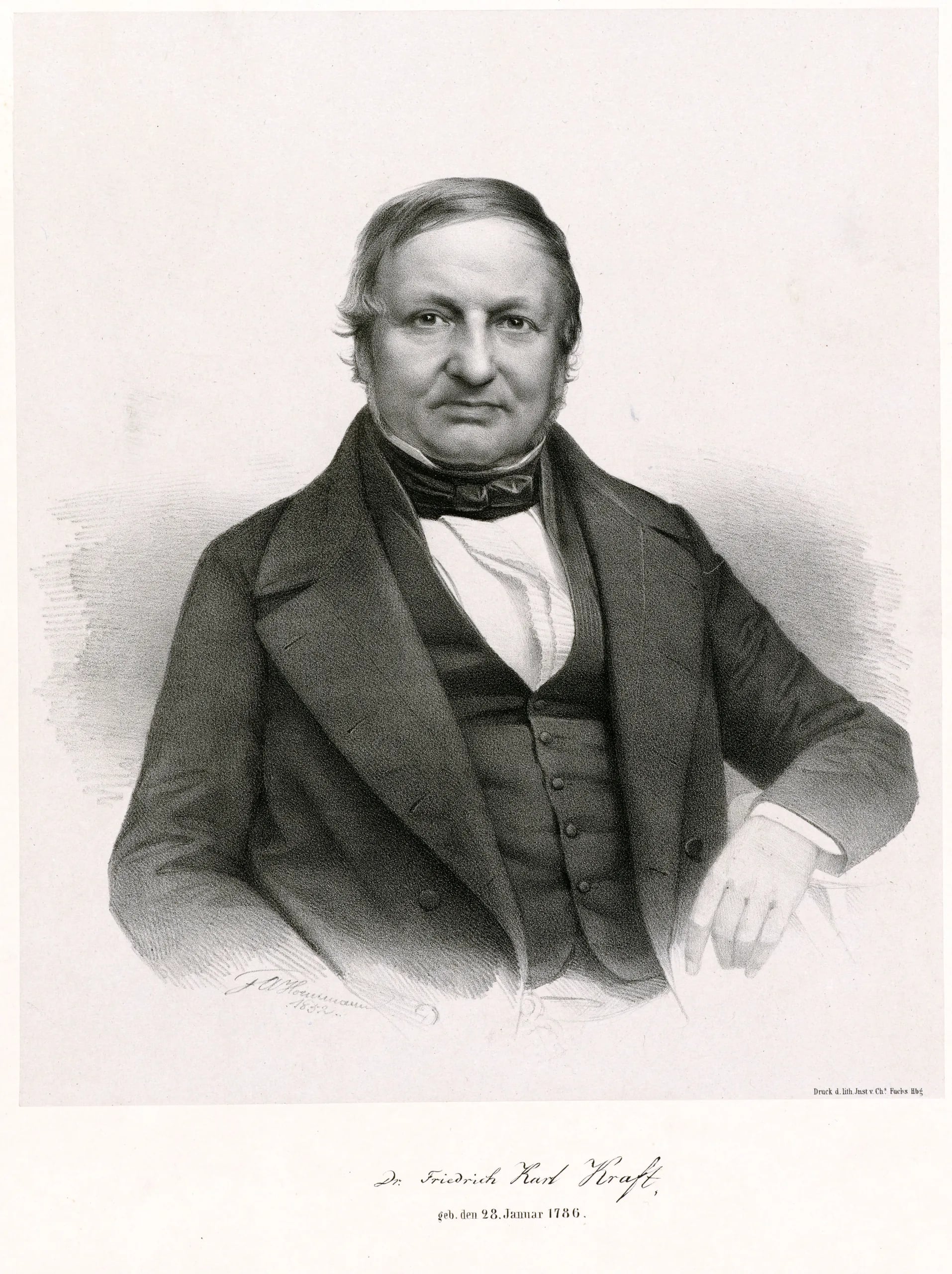 Porträt von Friedrich Karl Kraft (1786–1866) – Gedenkseite