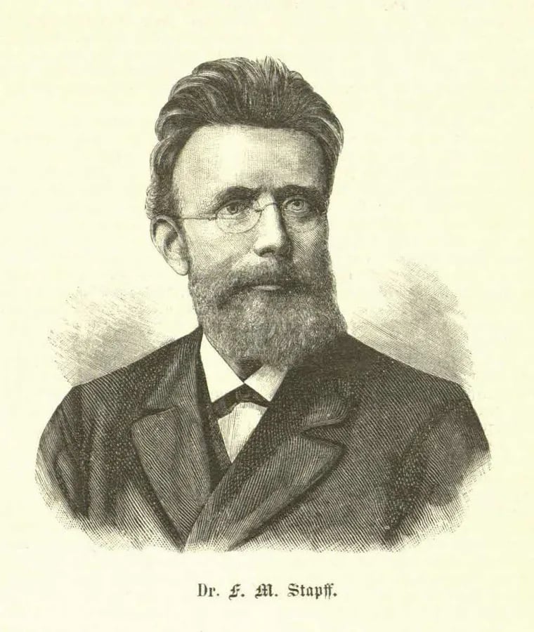 Porträt von Friedrich Moritz Stapff (1836–1895) – Gedenkseite