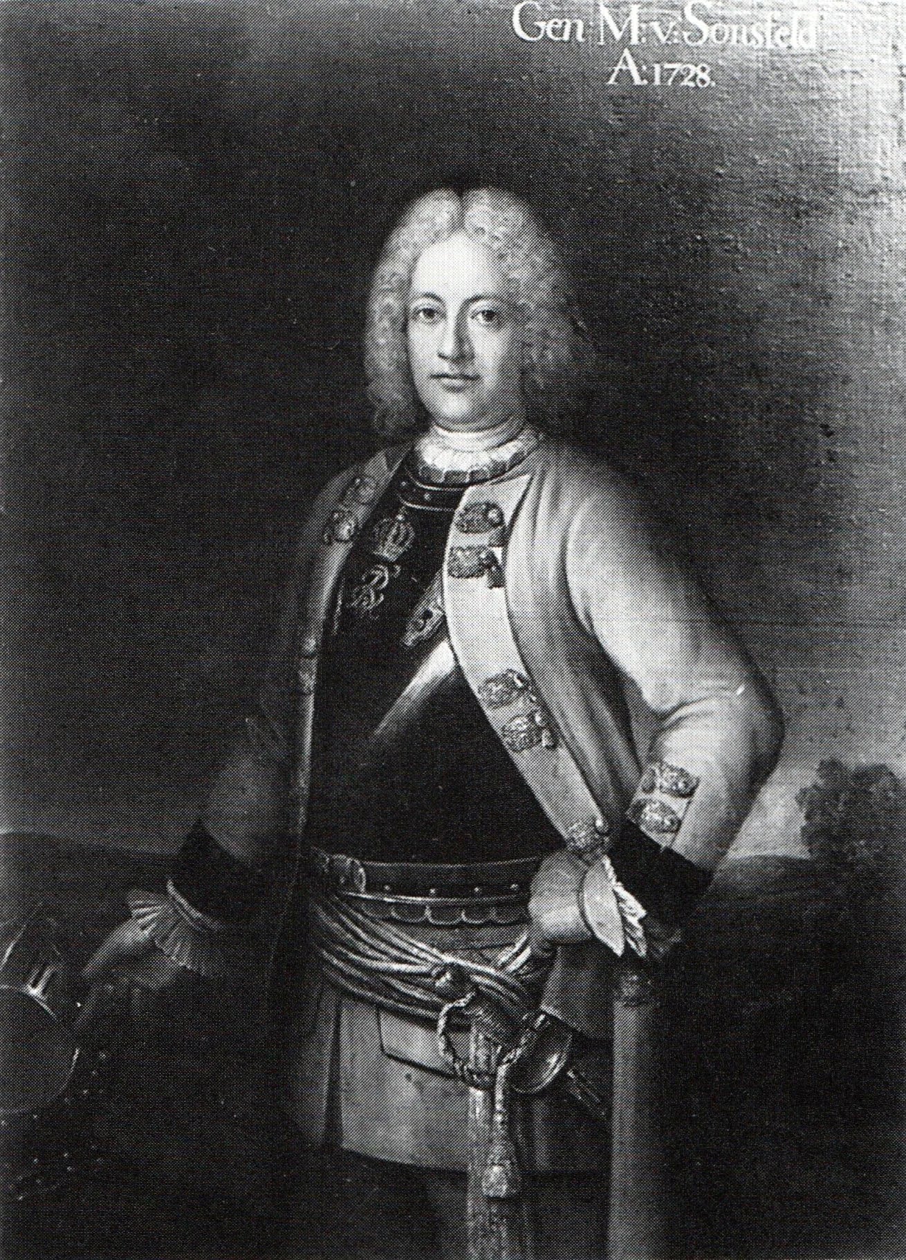 Porträt von Friedrich Otto von Wittenhorst-Sonsfeld (1680–1755) – Gedenkseite