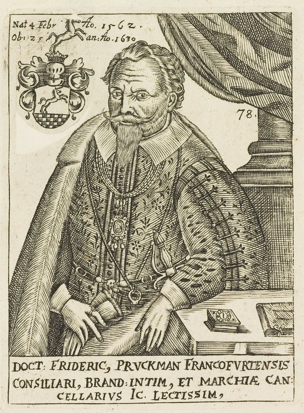 Porträt von Friedrich Pruckmann (1562–1630) – Gedenkseite