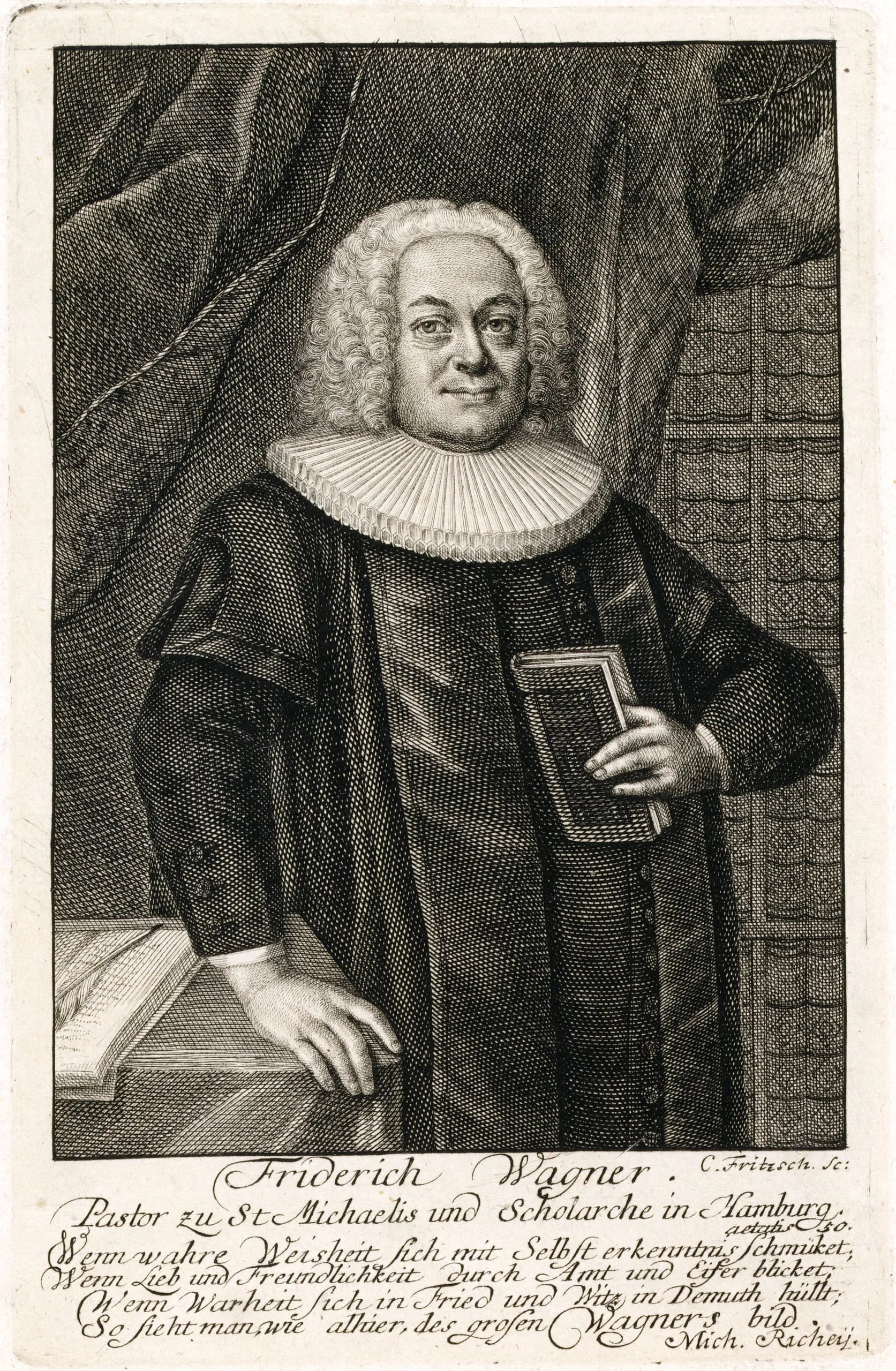 Porträt von Friedrich Wagner (1693–1760) – Gedenkseite