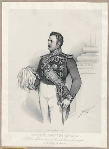 Porträt von Friedrich von Saporta (1794–1853) – Gedenkseite