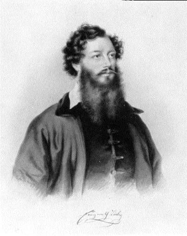 Porträt von Eugen Zichy-Vásonykeő (1809–1848) – Gedenkseite