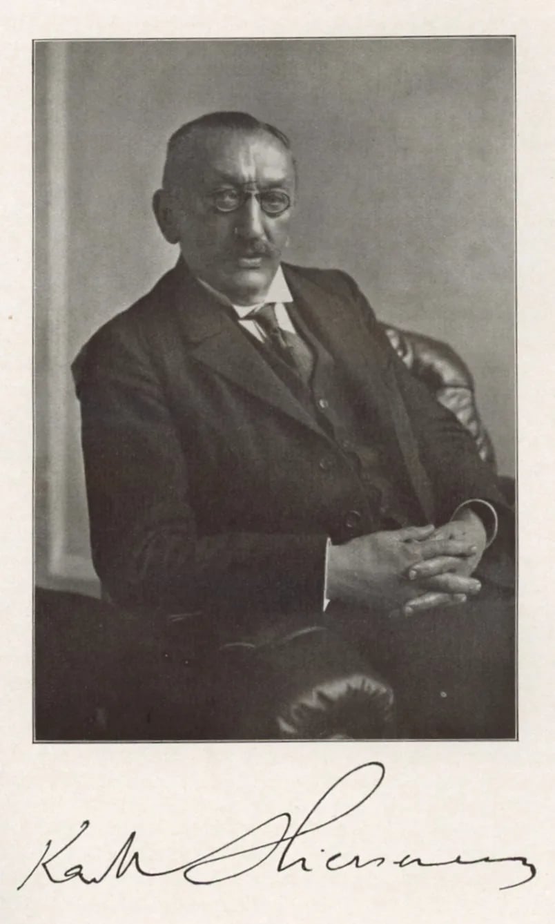 Porträt von Karl Wilhelm Hiersemann (1854–1928) – Gedenkseite