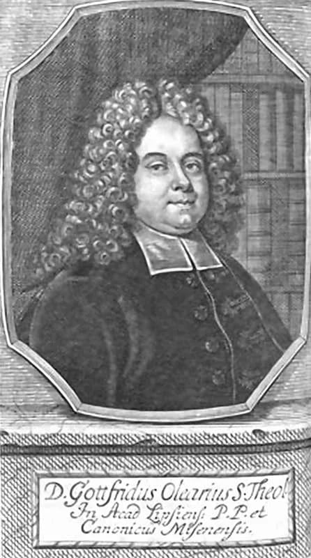 Porträt von Gottfried Olearius (1672–1715) – Gedenkseite