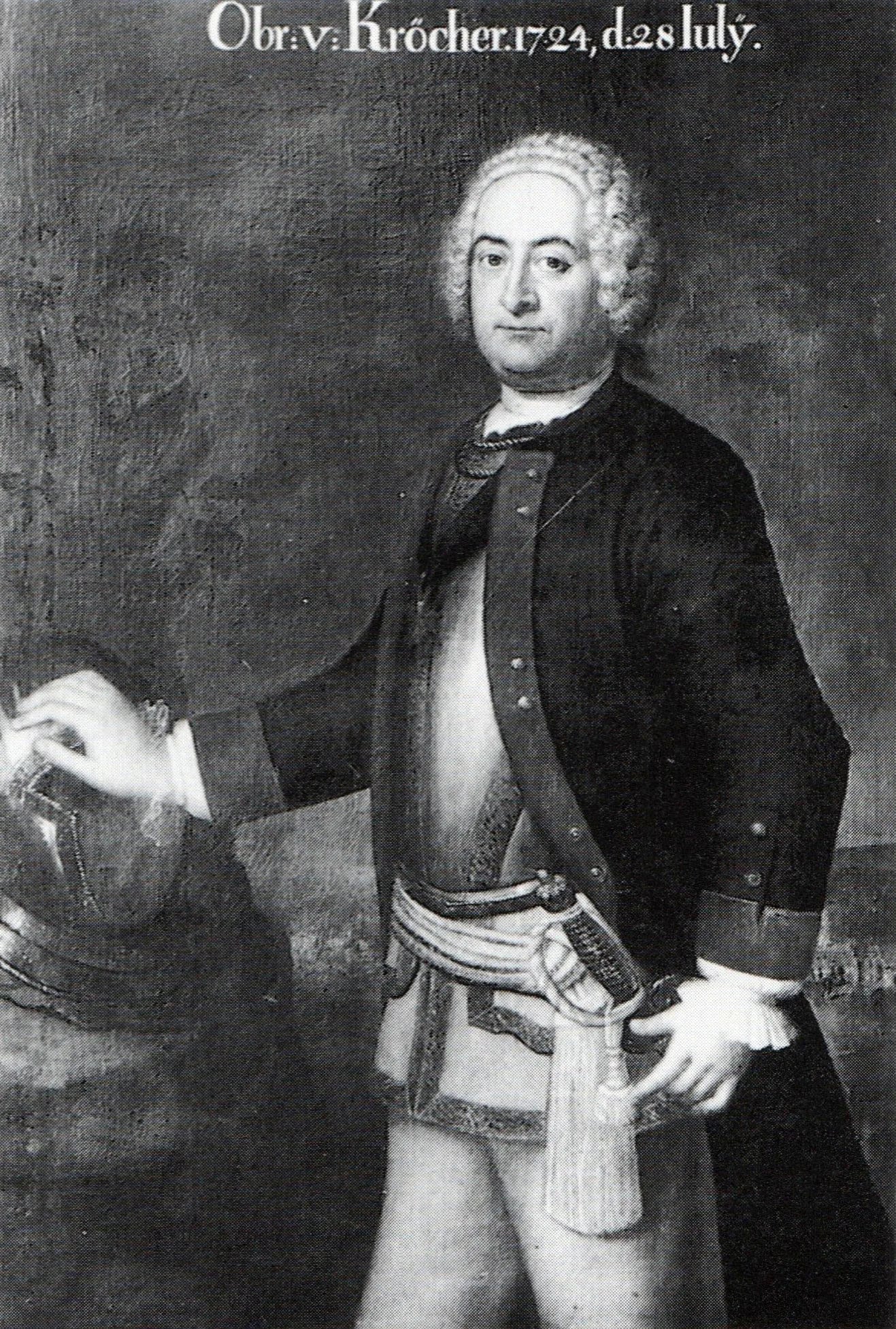 Porträt von Georg Volrath von Kröcher (1678–1748) – Gedenkseite