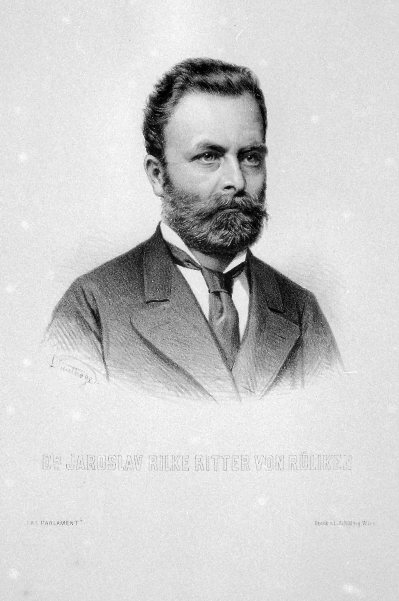 Porträt von Jaroslav von Rilke (1833–1892) – Gedenkseite