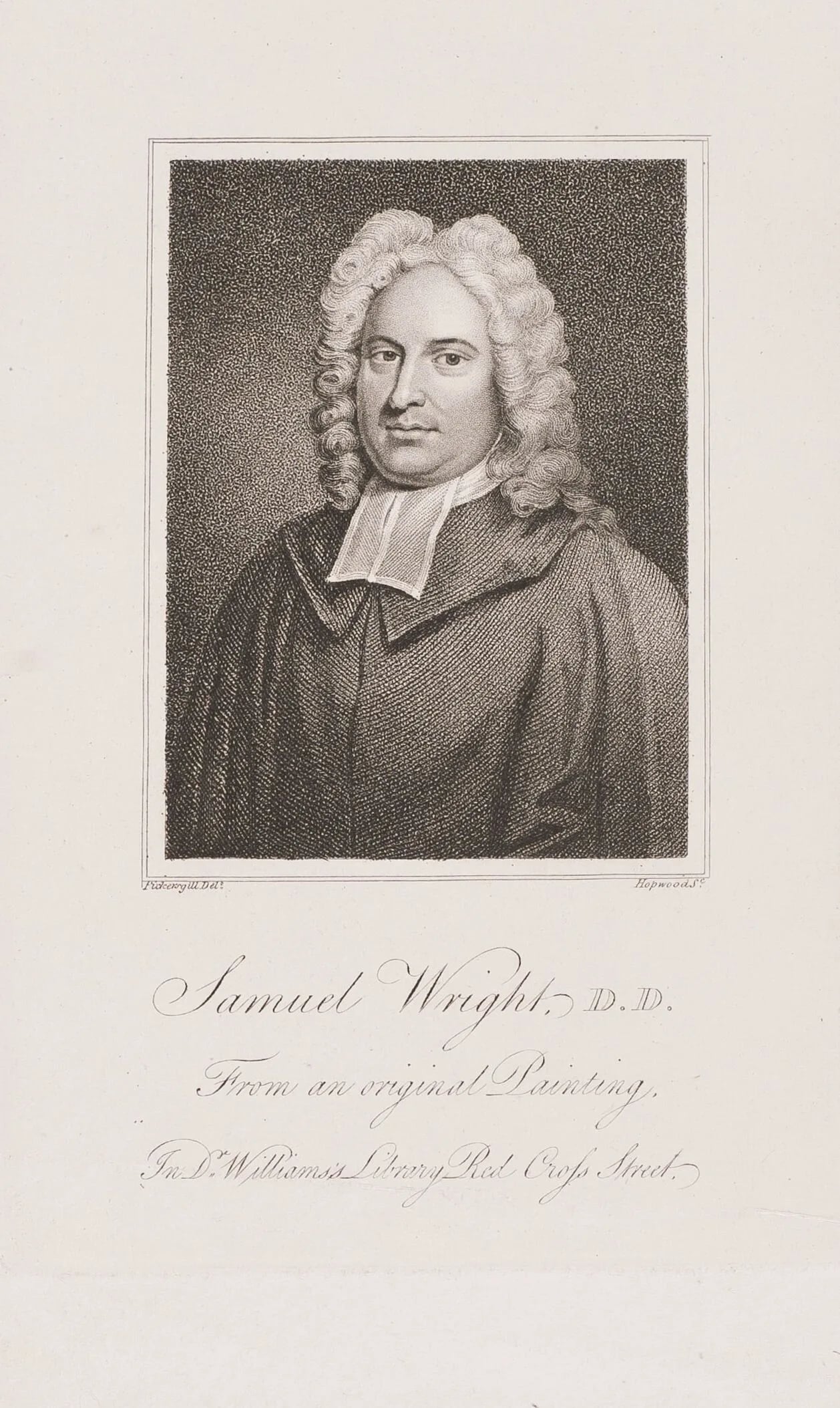 Porträt von Samuel Wright (1683–1746) – Gedenkseite