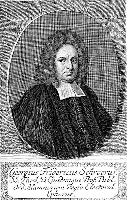 Portrait of Georg Friedrich Schröer (1663–1739) – memorial page