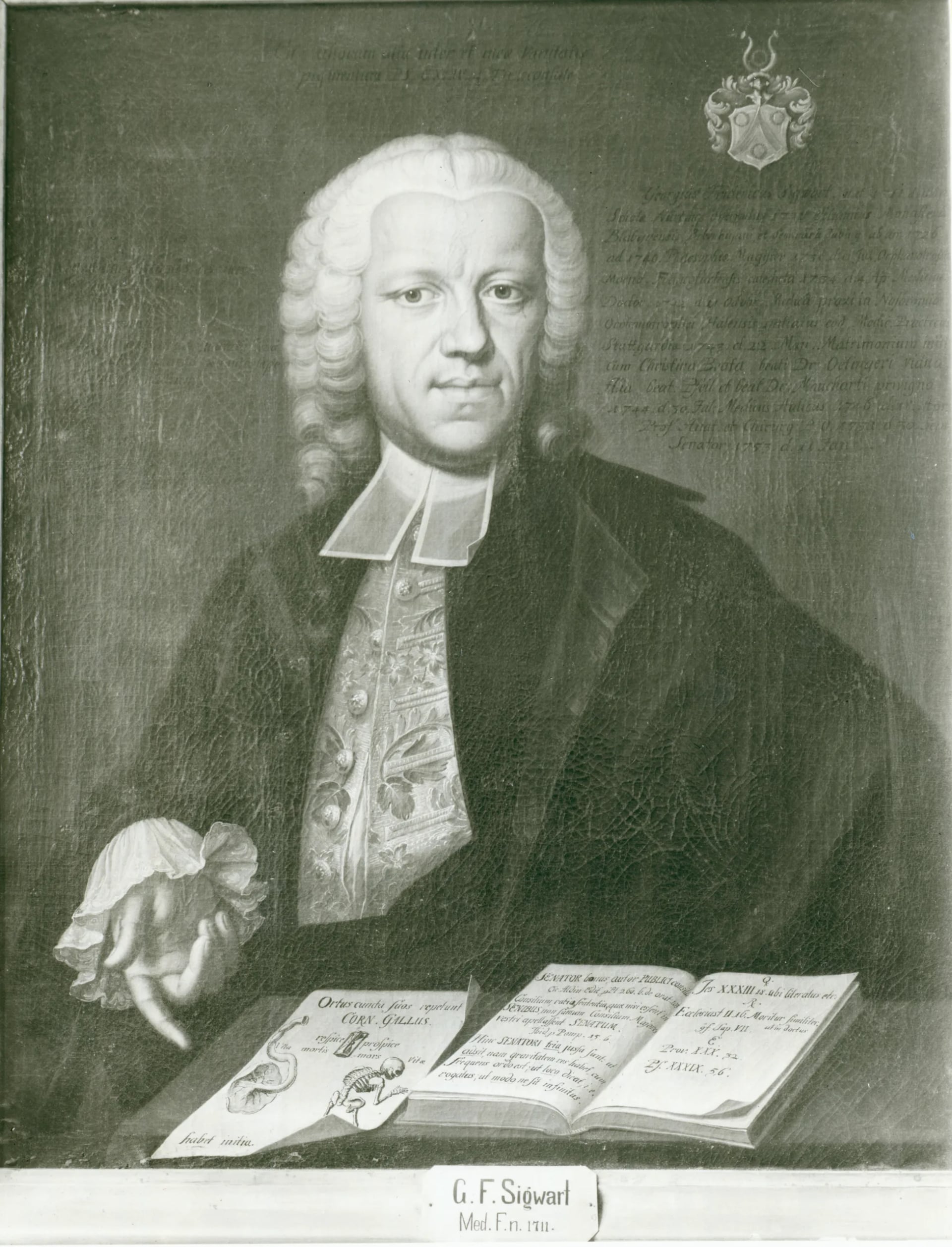 Porträt von Georg Friedrich Sigwart (1711–1795) – Gedenkseite