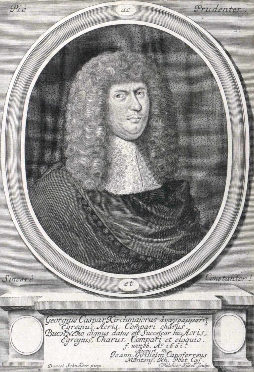 Porträt von Georg Kaspar Kirchmaier (1635–1700) – Gedenkseite