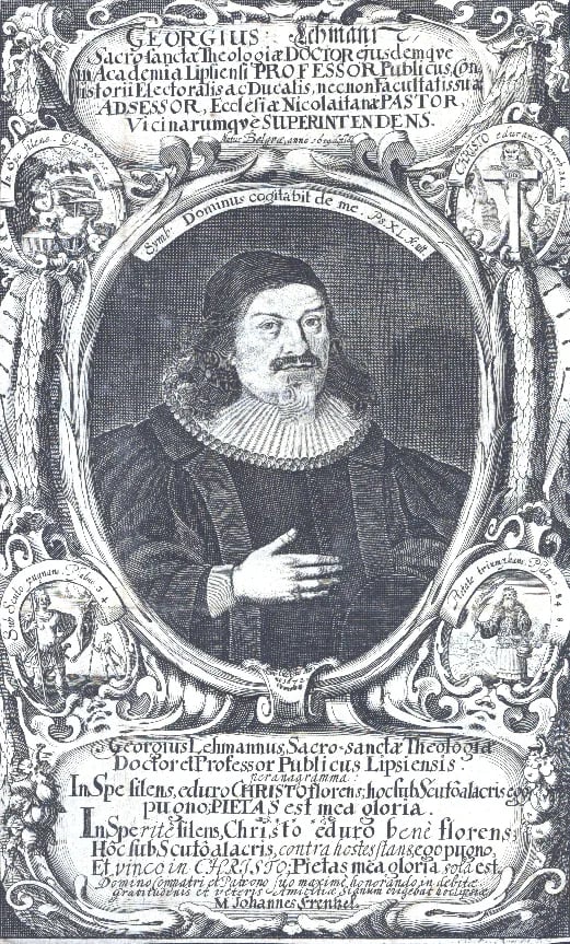 Porträt von Georg Lehmann (1616–1699) – Gedenkseite