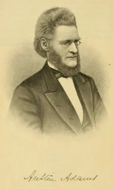 Porträt von Austin Adams (1826–1890) – Gedenkseite