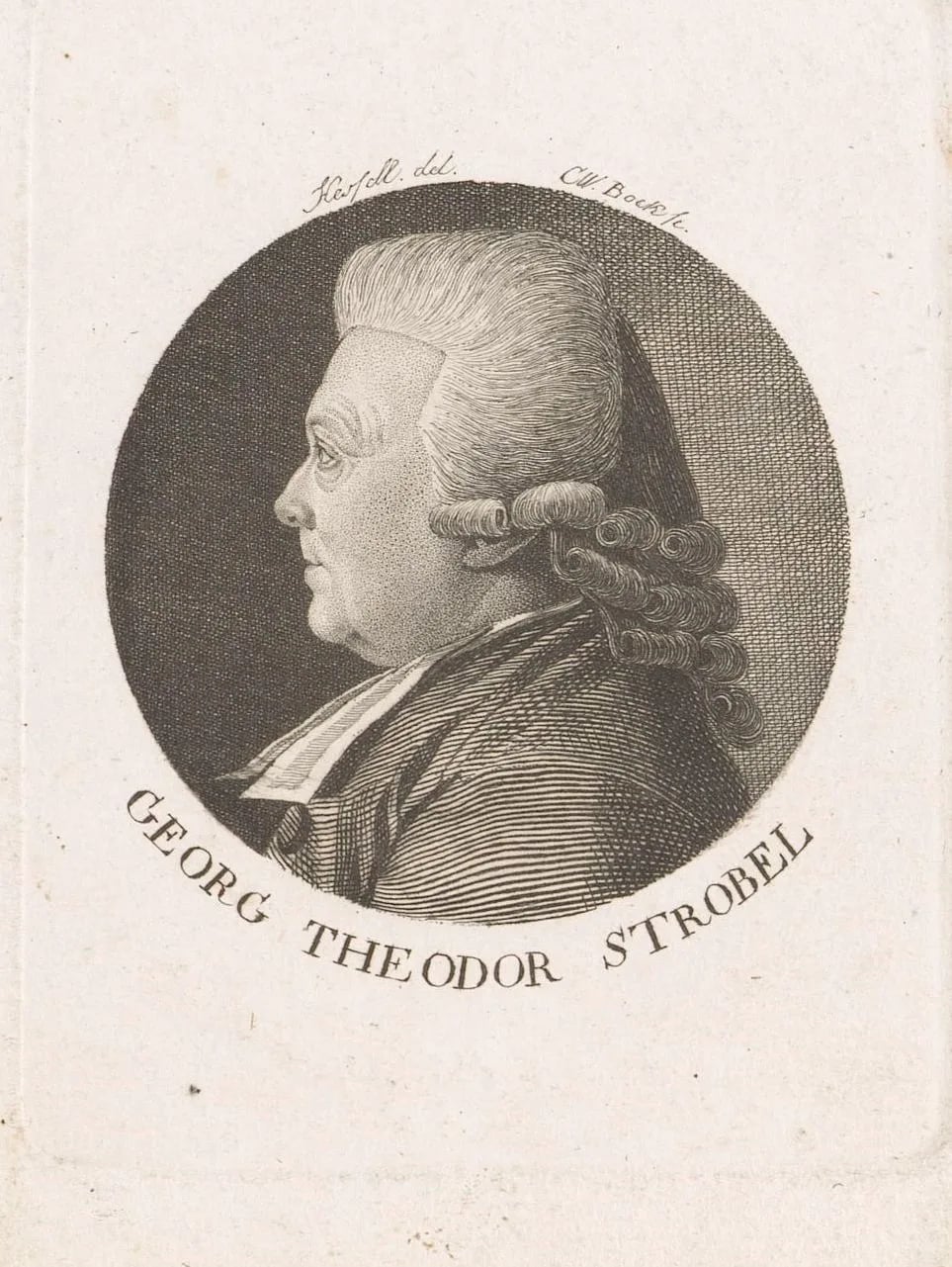 Porträt von Georg Theodor Strobel (1736–1794) – Gedenkseite