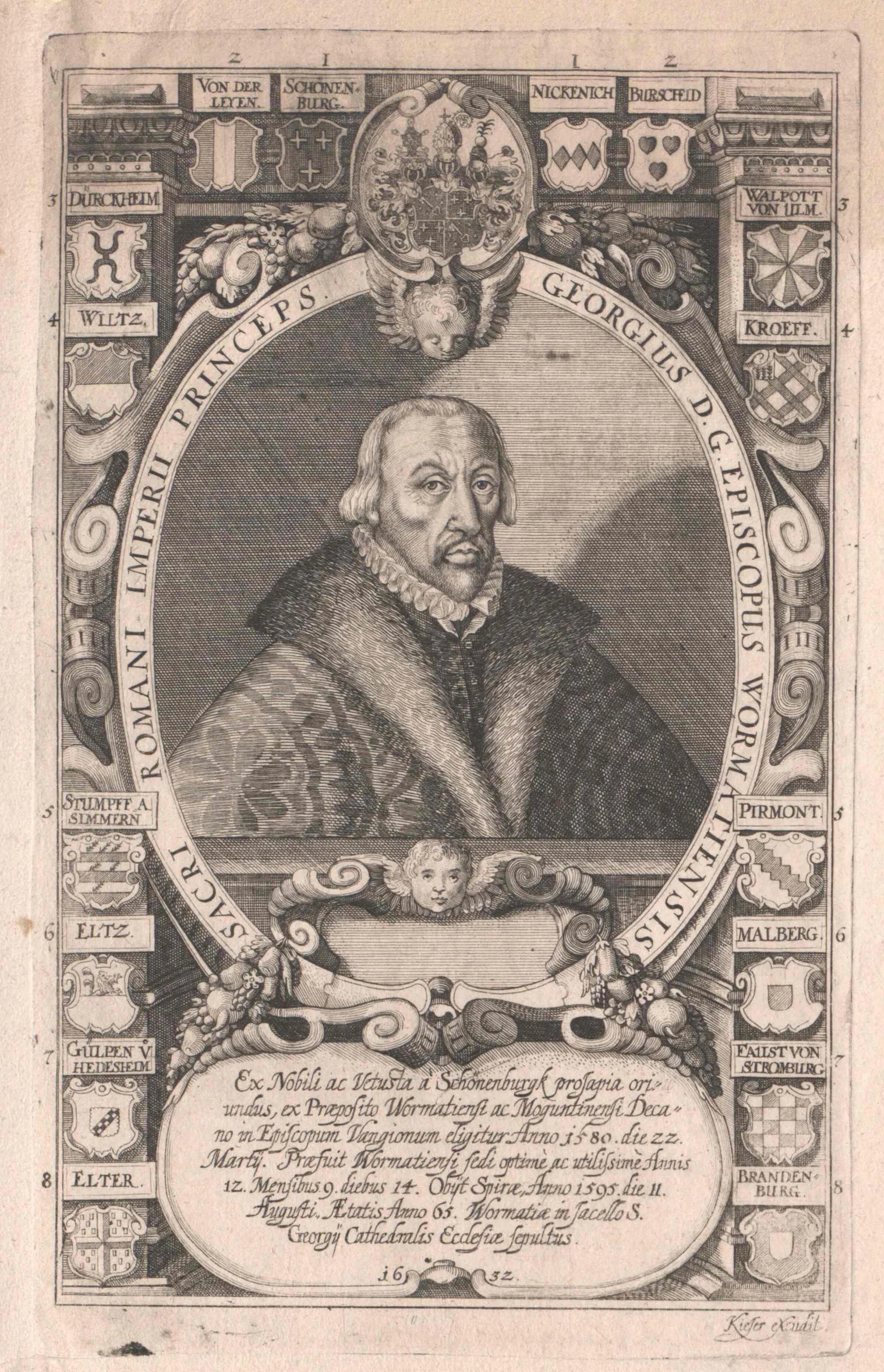 Porträt von Georg von Schönenberg (1530–1595) – Gedenkseite