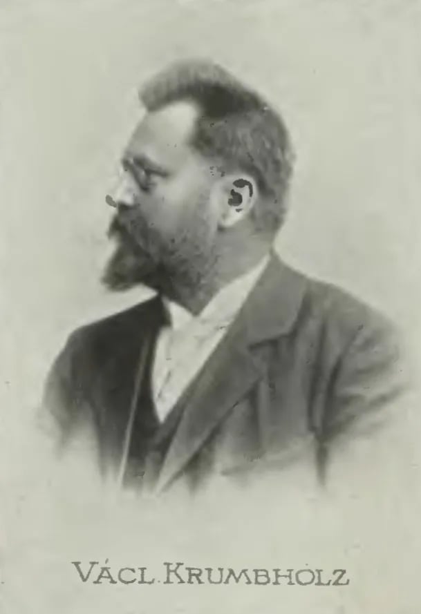 Porträt von Václav Krumbholz (1846–1923) – Gedenkseite