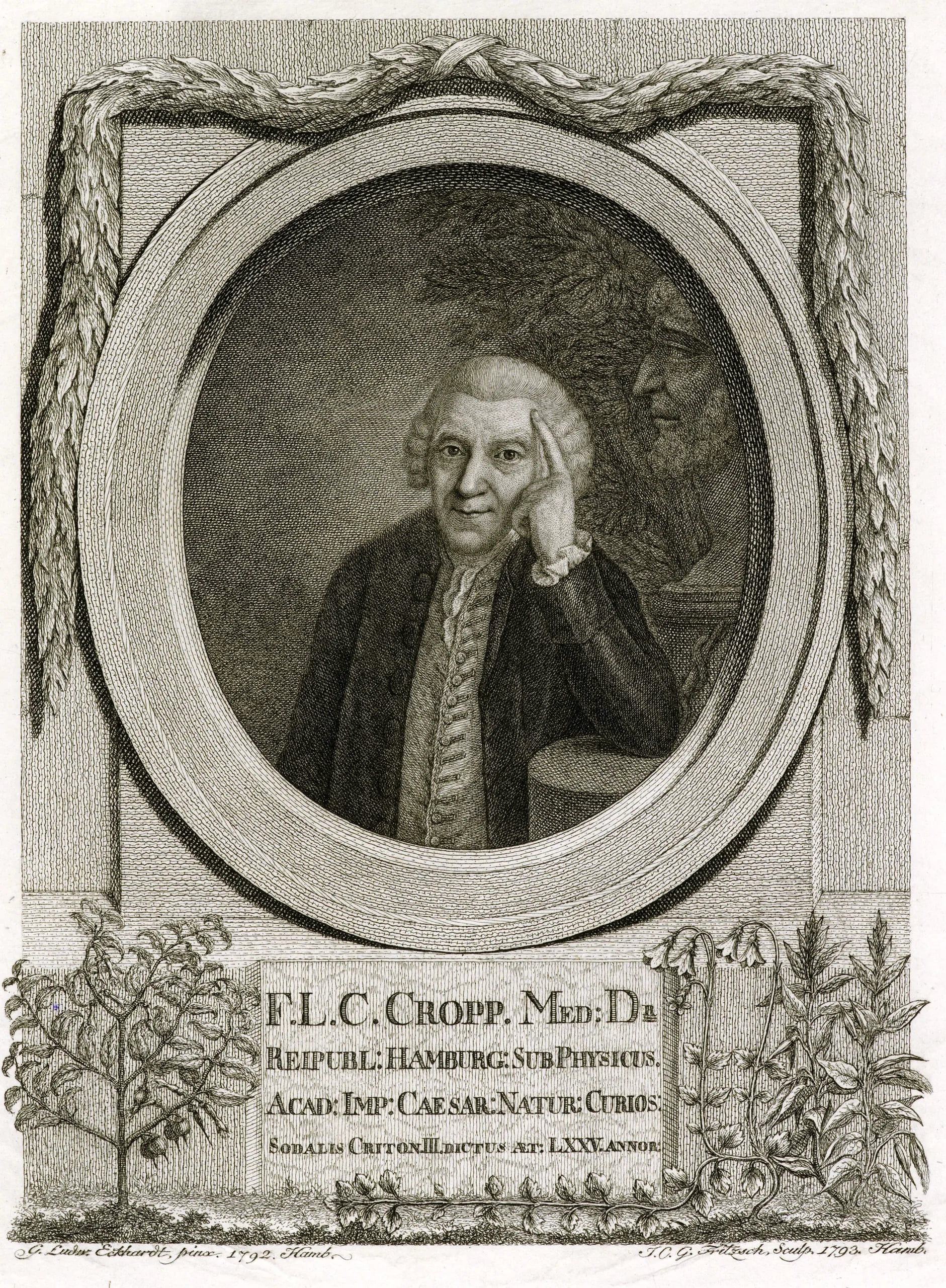 Portrait of Friedrich Ludwig Christian Cropp (1718–1796) – memorial page