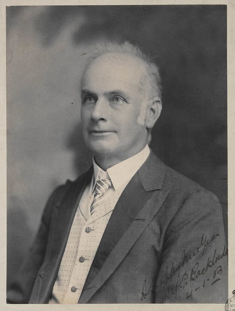 Porträt von Alfred Paxton Backhouse (1851–1939) – Gedenkseite