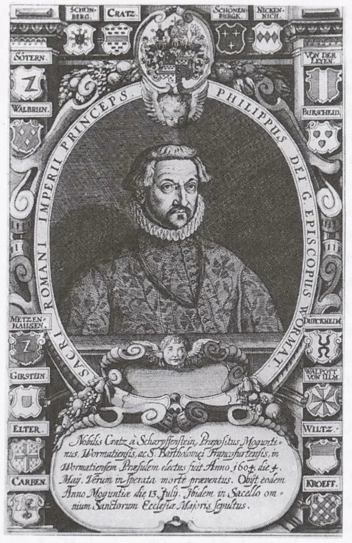 Porträt von Philipp II. Kratz von Scharfenstein (1540–1604) – Gedenkseite