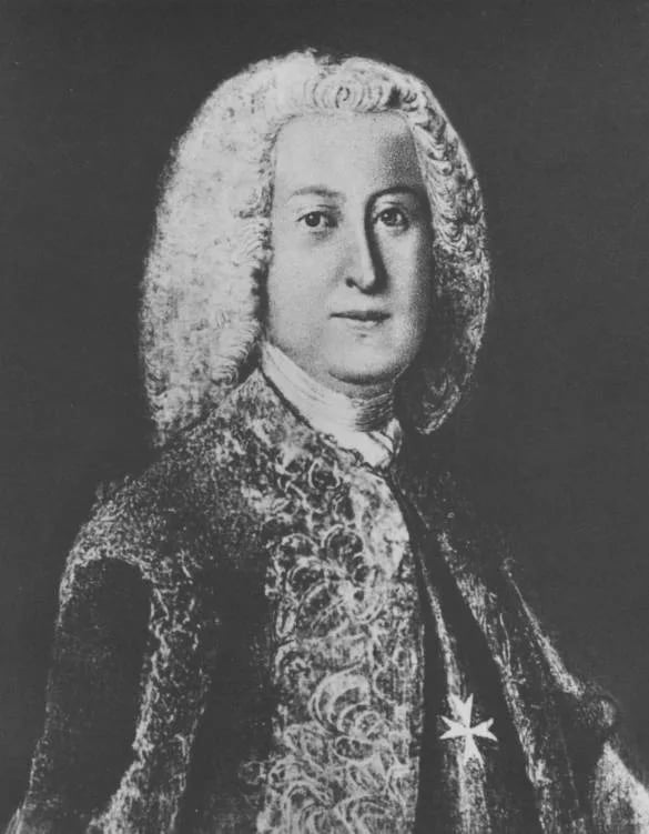 Porträt von Kaspar Wilhelm von Borcke (1704–1747) – Gedenkseite