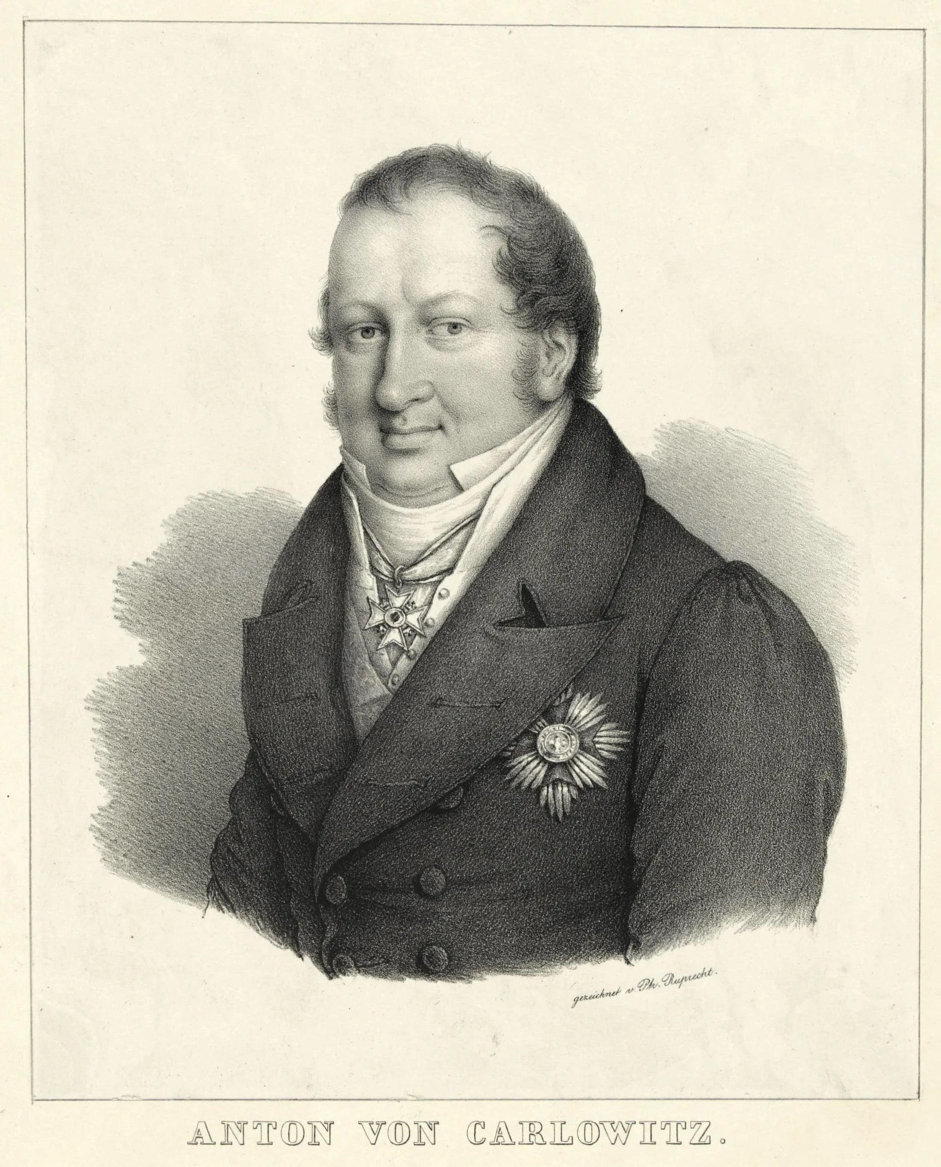 Porträt von Anton von Carlowitz (1785–1840) – Gedenkseite