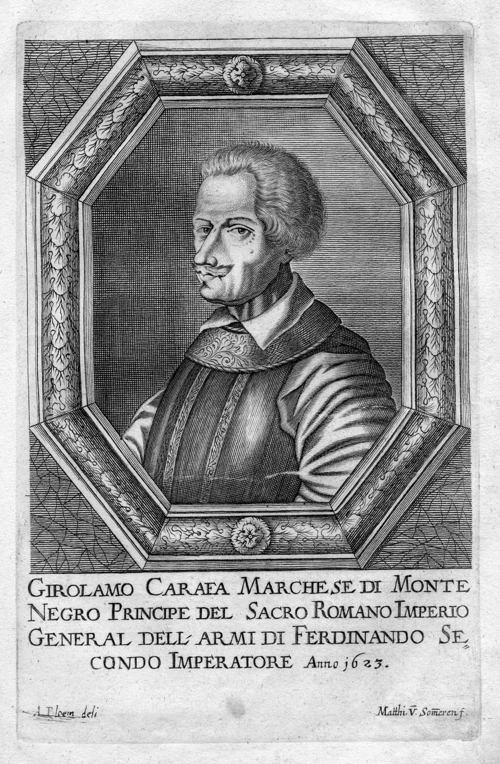 Porträt von Girolamo Caraffa (1564–1633) – Gedenkseite