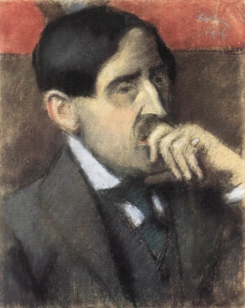 Porträt von László Vágó (1875–1933) – Gedenkseite
