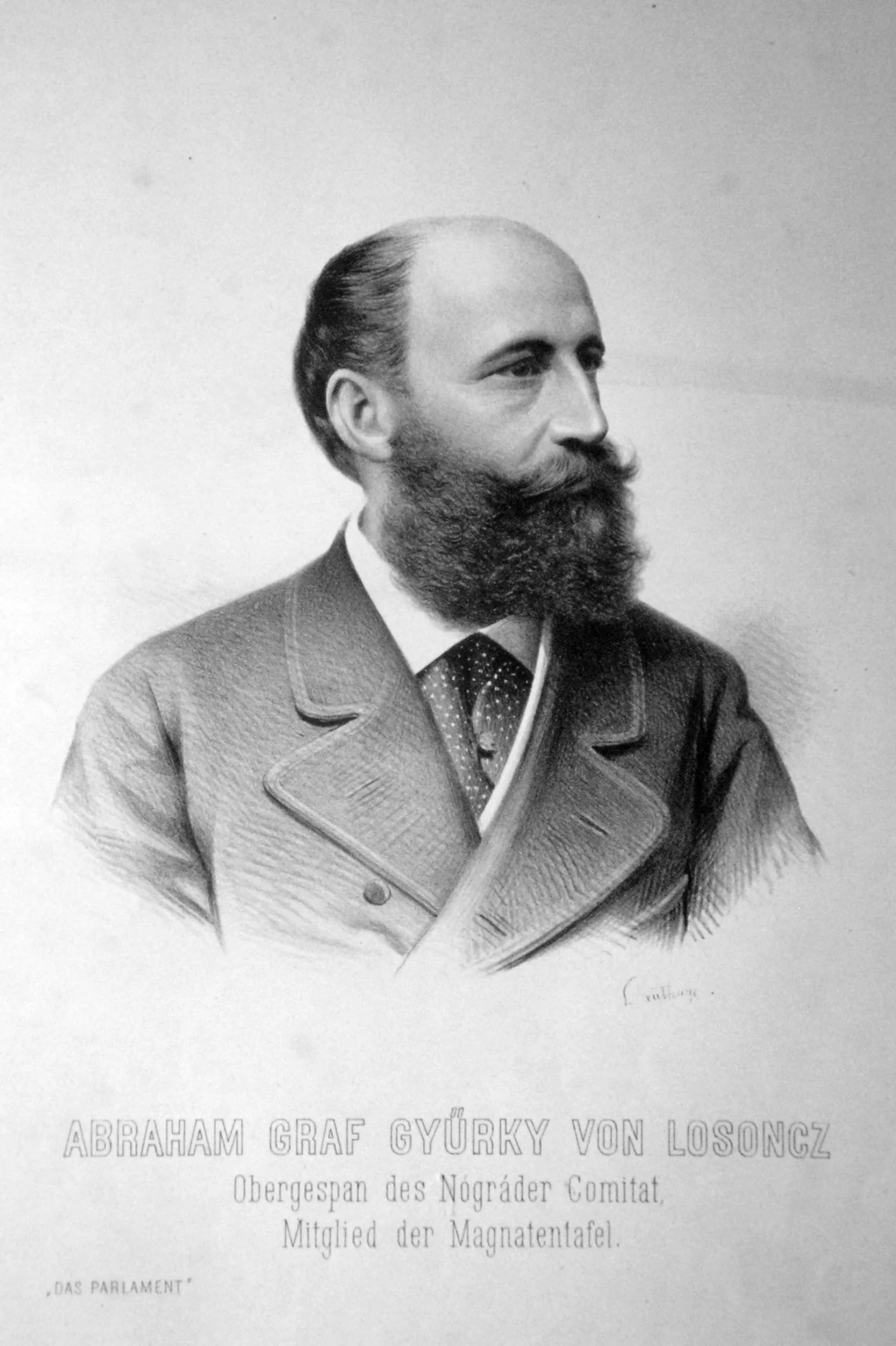 Portrait of Ábrahám Gyürky (1836–1901) – memorial page