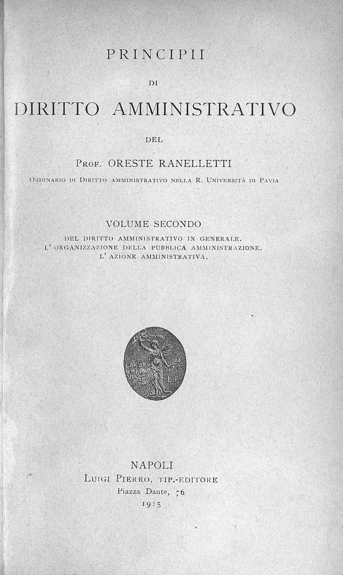 Porträt von Oreste Ranelletti (1868–1956) – Gedenkseite