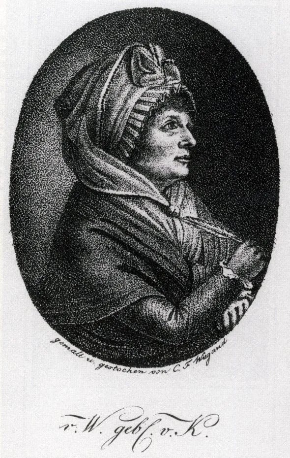 Porträt von Johanna Isabella Eleonore von Wallenrodt (1740–1819) – Gedenkseite