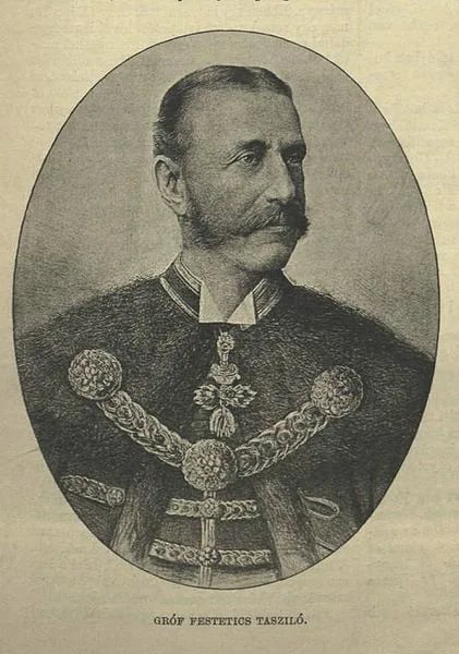 Porträt von Tasziló Festetics (1850–1933) – Gedenkseite