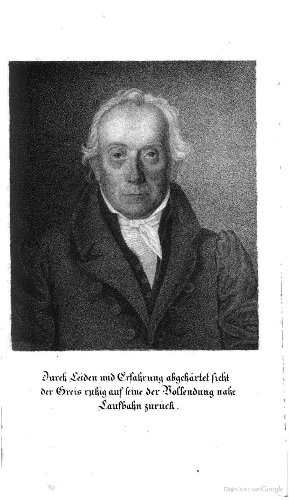 Porträt von Johann Caspar Pfenninger (1760–1838) – Gedenkseite