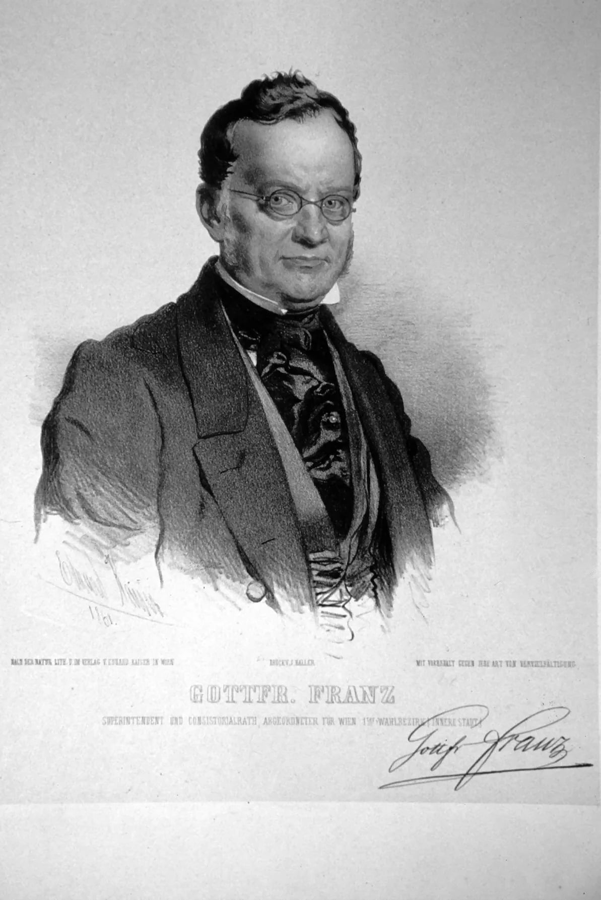 Porträt von Gottfried Franz (1803–1873) – Gedenkseite