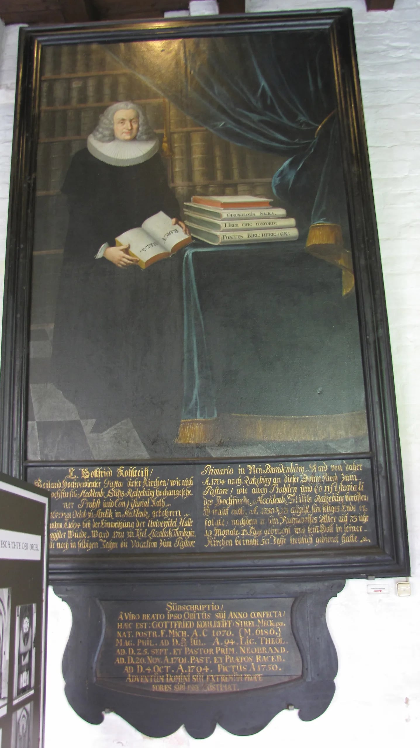 Porträt von Gottfried Kohlreif (1676–1750) – Gedenkseite