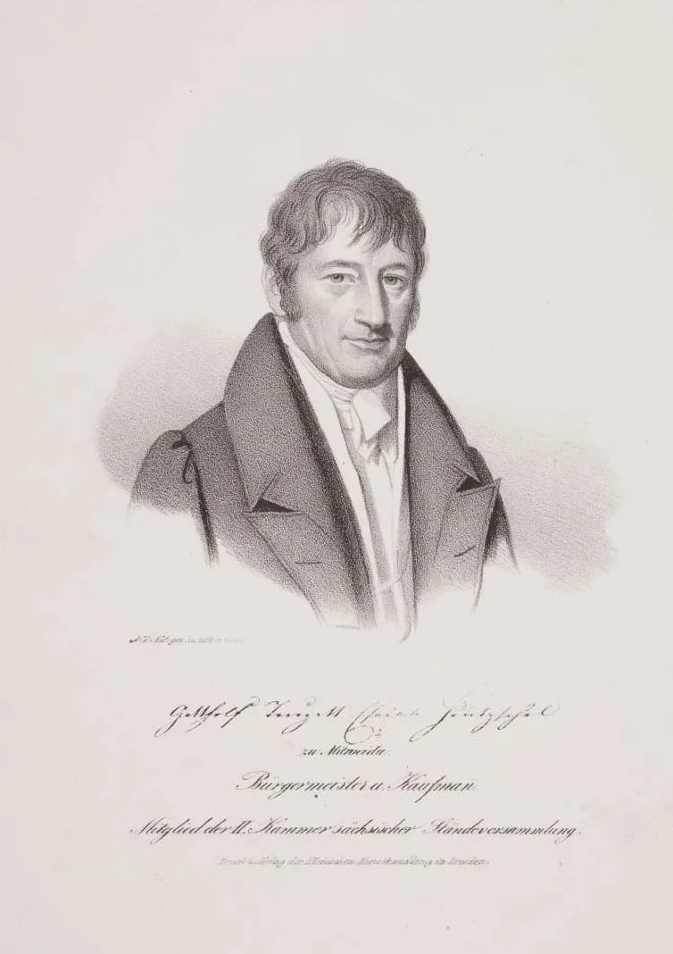 Porträt von Gotthelf Traugott Esaias Häntzschel (1779–1848) – Gedenkseite