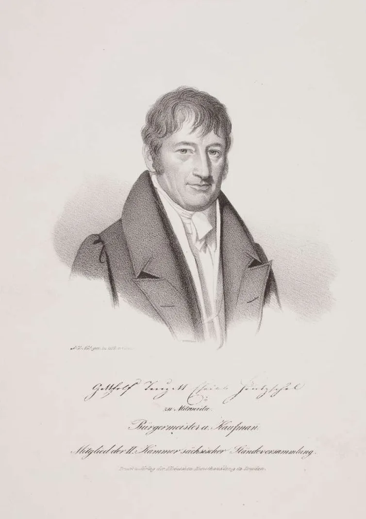 Porträt von Gotthelf Traugott Esaias Häntzschel (1779–1848) – Gedenkseite