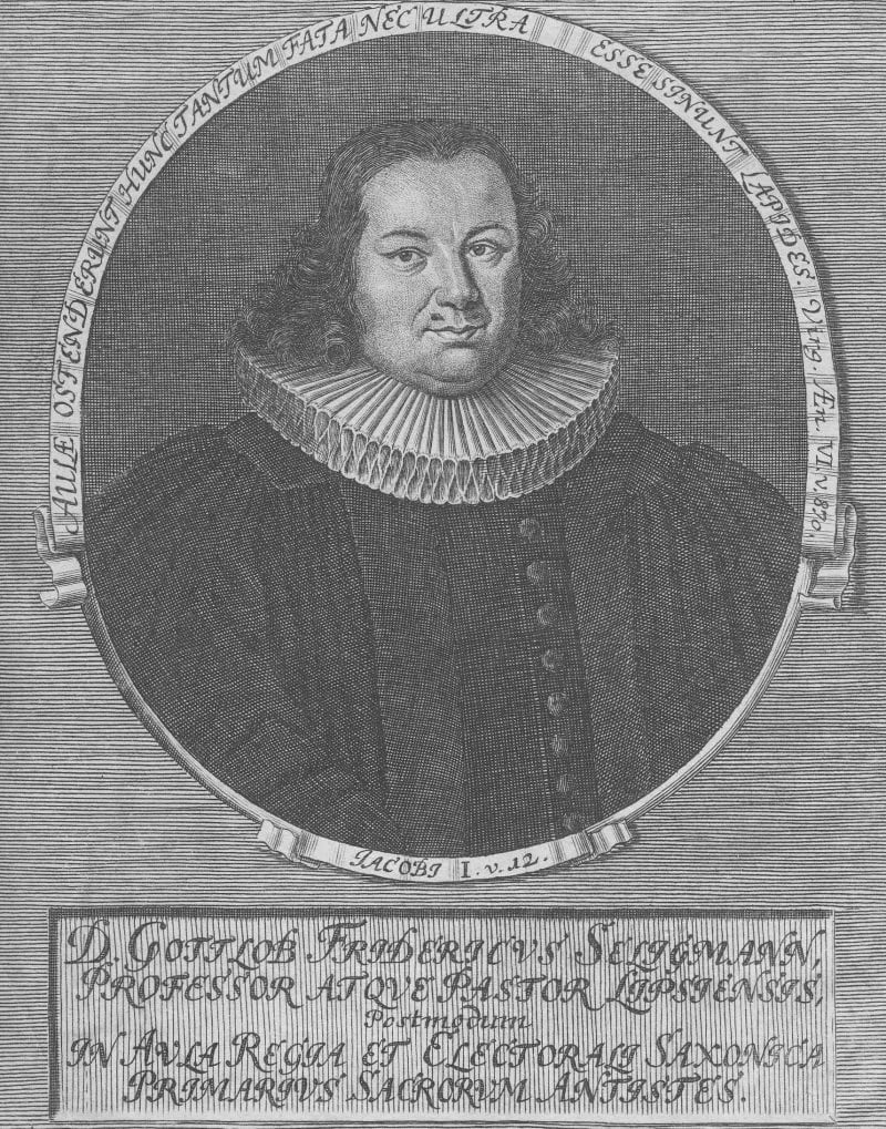 Porträt von Gottlob Friedrich Seligmann (1654–1707) – Gedenkseite