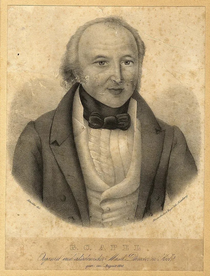 Porträt von Johann Georg Christian Apel (1775–1841) – Gedenkseite