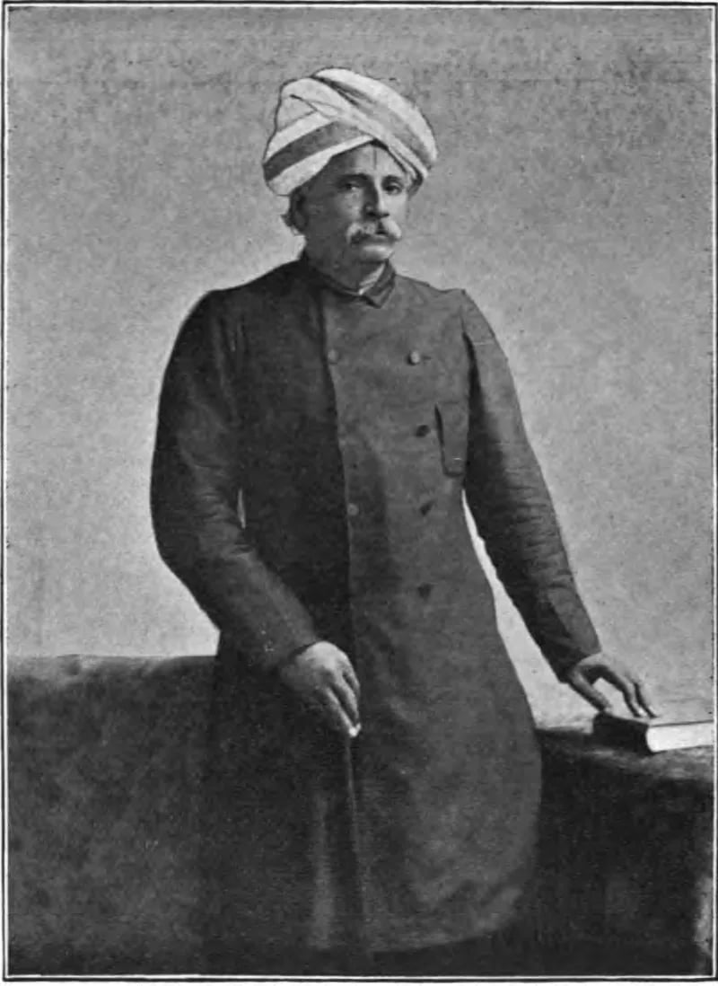 Porträt von Salem Ramaswami Mudaliar (1852–1892) – Gedenkseite