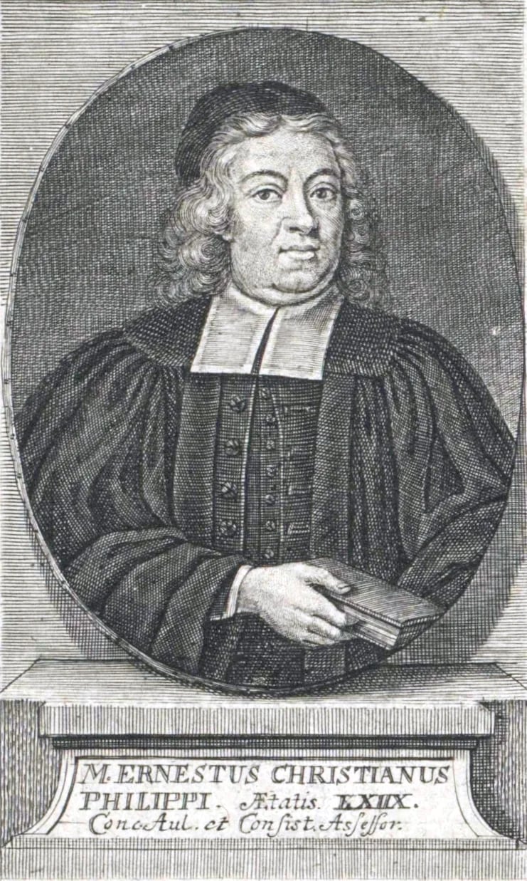 Porträt von Ernst Christian Philippi (1668–1736) – Gedenkseite
