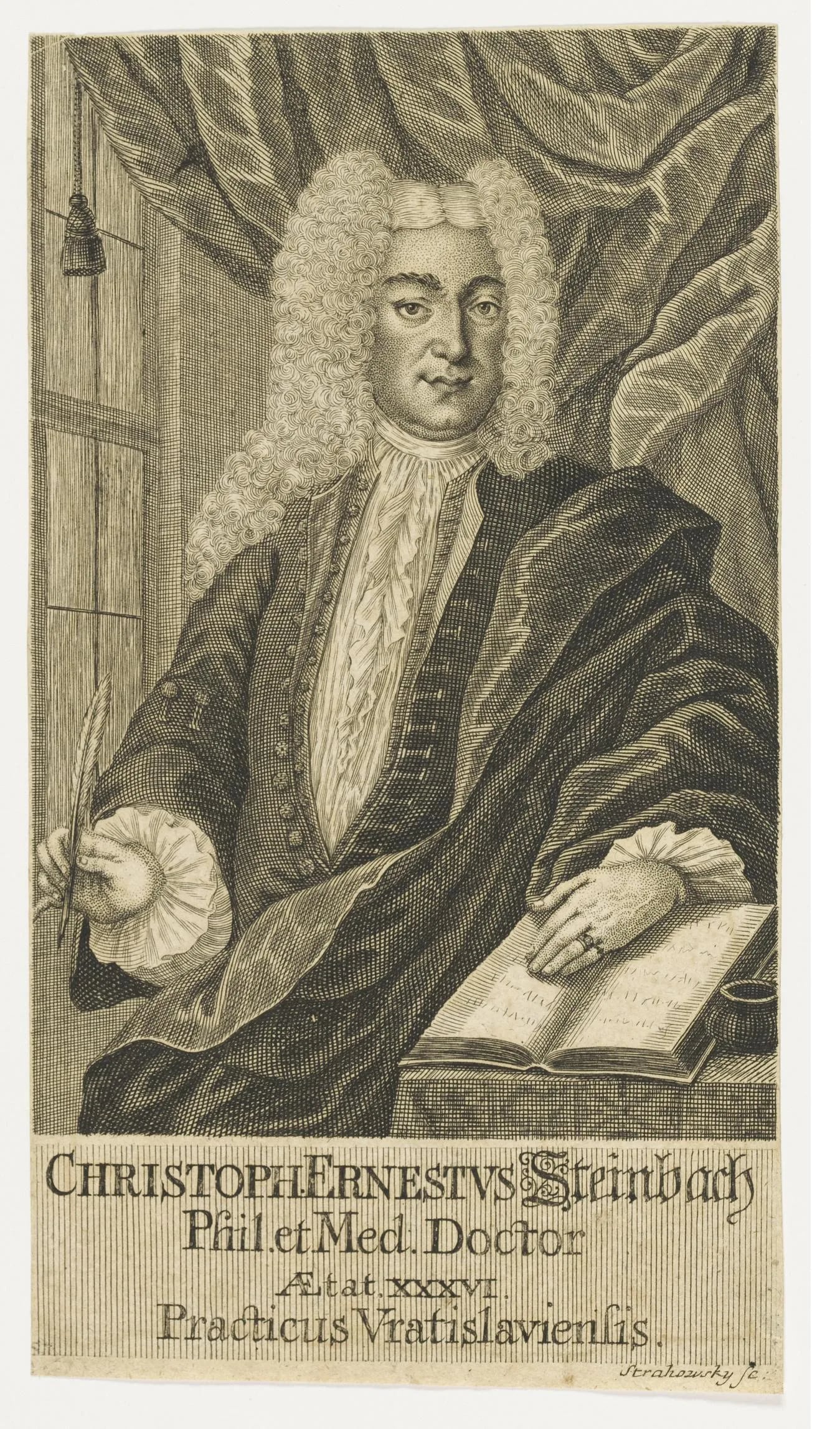 Porträt von Christoph Ernst Steinbach (1698–1741) – Gedenkseite