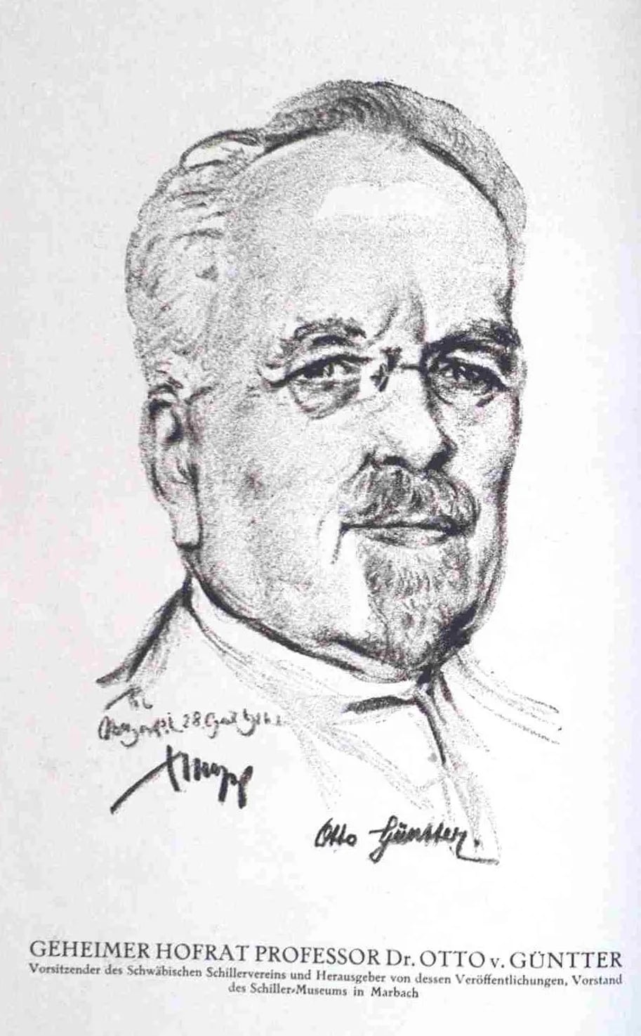 Porträt von Otto Güntter (1858–1949) – Gedenkseite